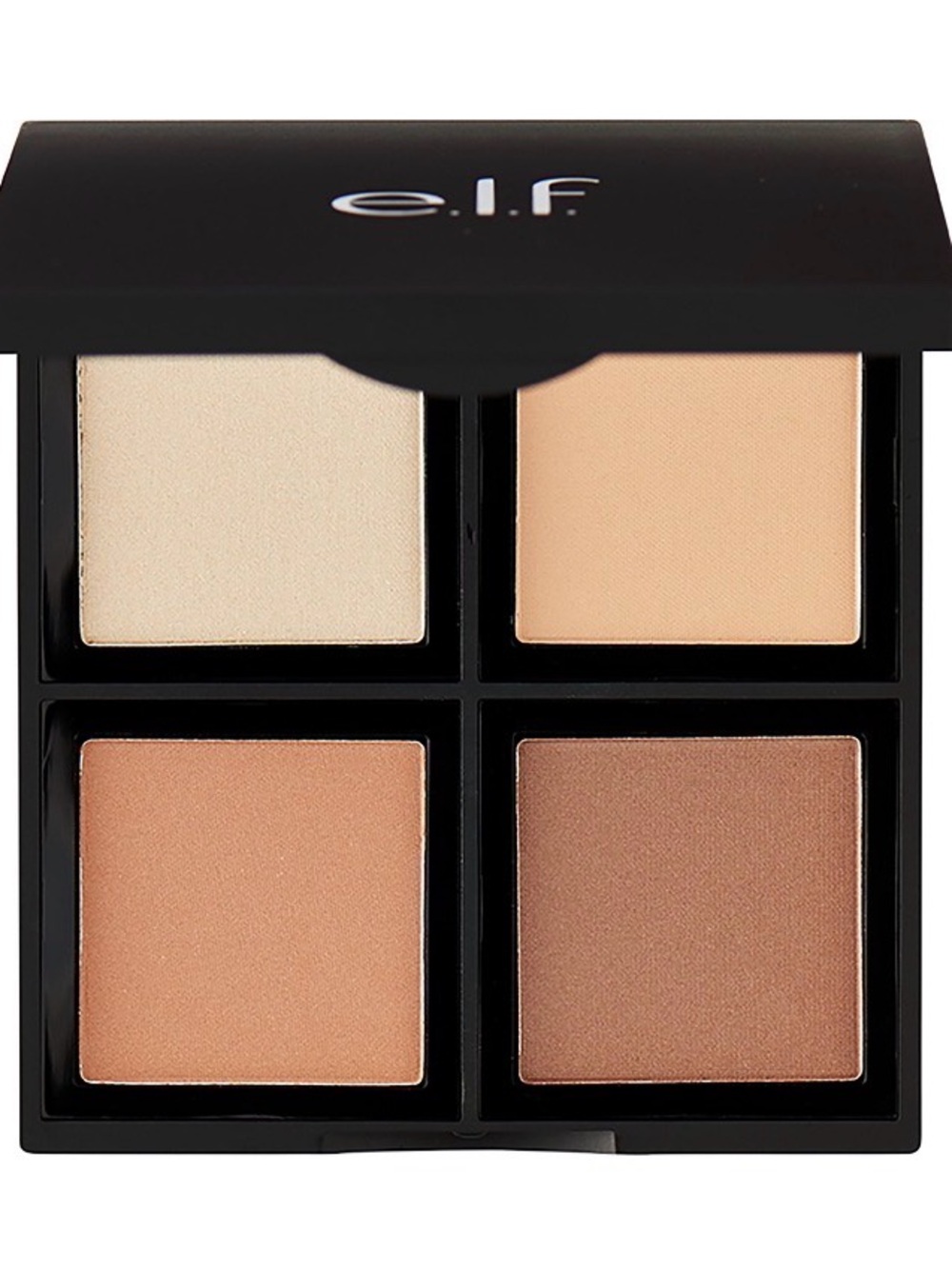 e.l.f. Bronzer & Contour Quad Palette - Cream, Tan, Brown, Gold